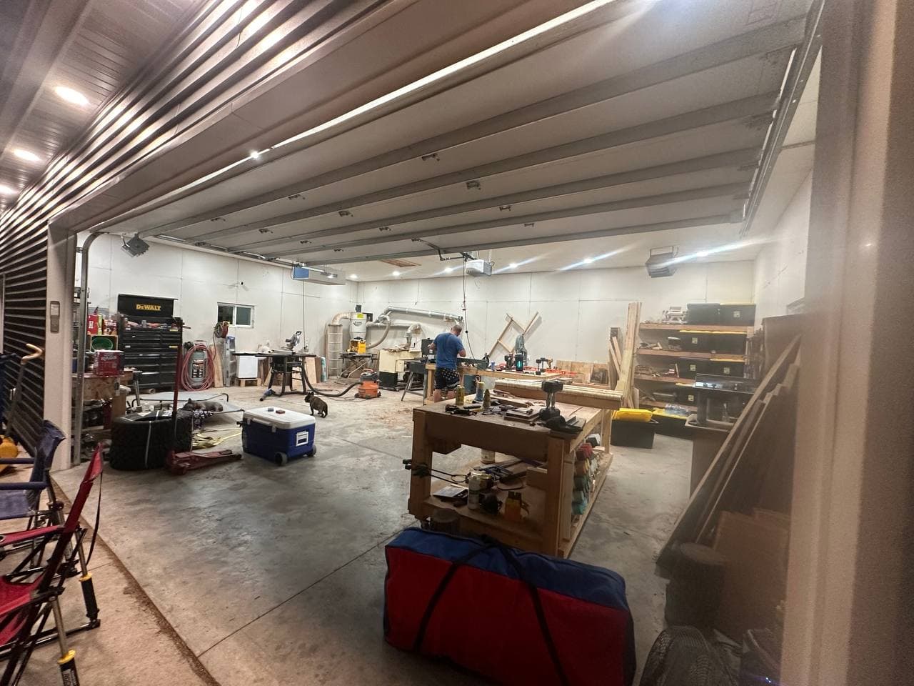 Working in the shop